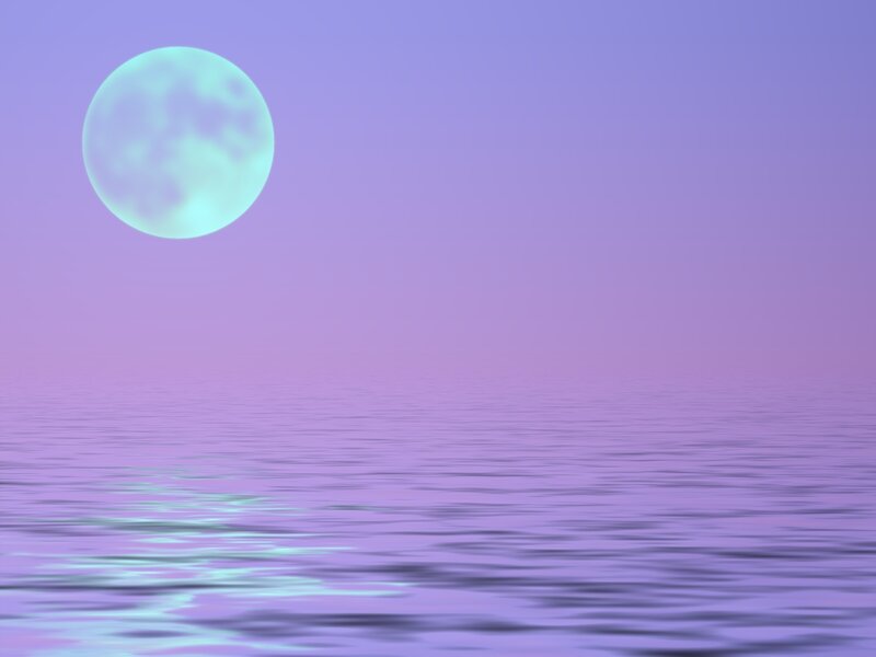 Moon over calm water