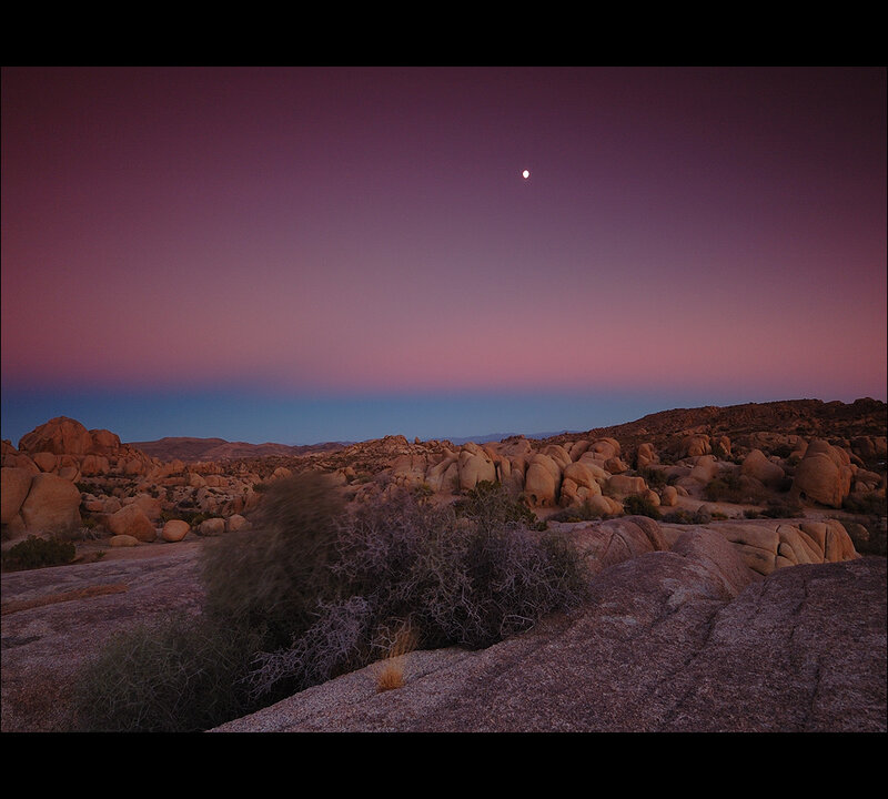 Moon over Desert Rocks — Purple