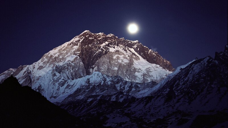 Moon over Everest