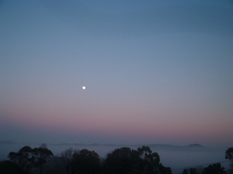 Moon over Foggy Hills