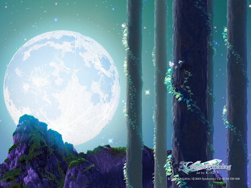 Moon over Forest — Green