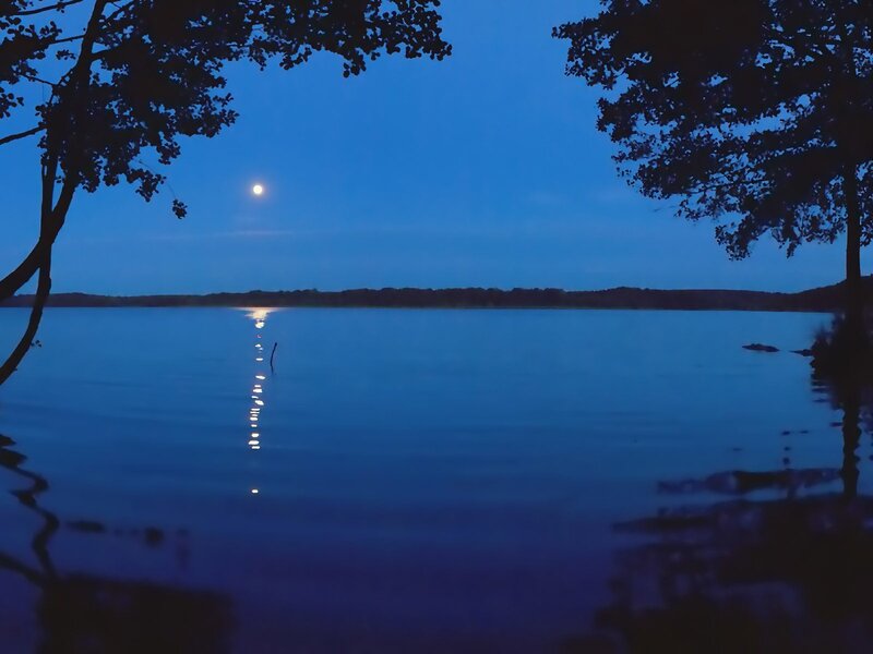 Moon over Lake — Serene