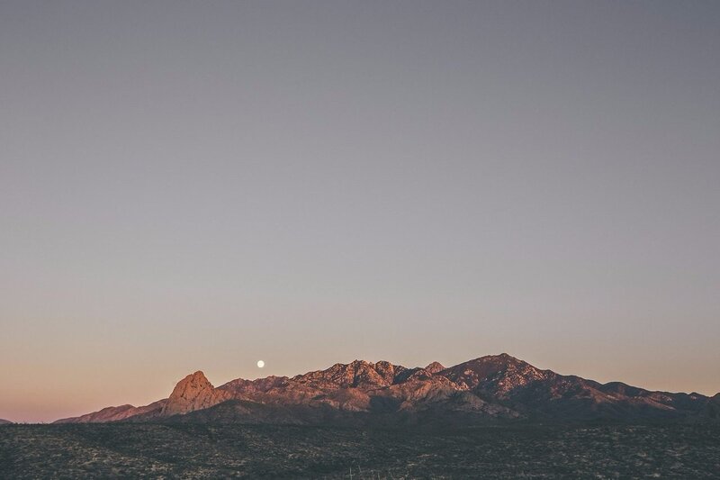 Moon over Mountains — Gray