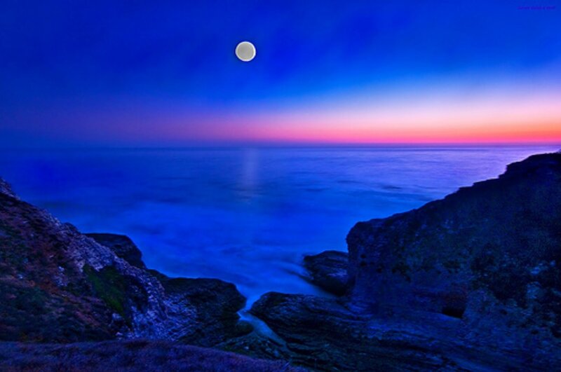Moon over Ocean Cove