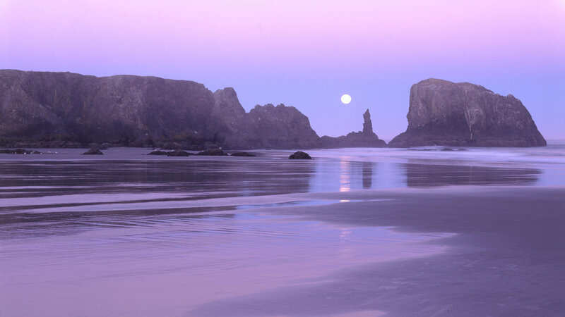Moon over Rocky Beach