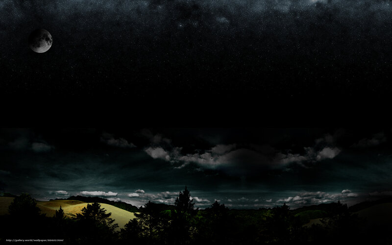 Moon over Rolling Hills