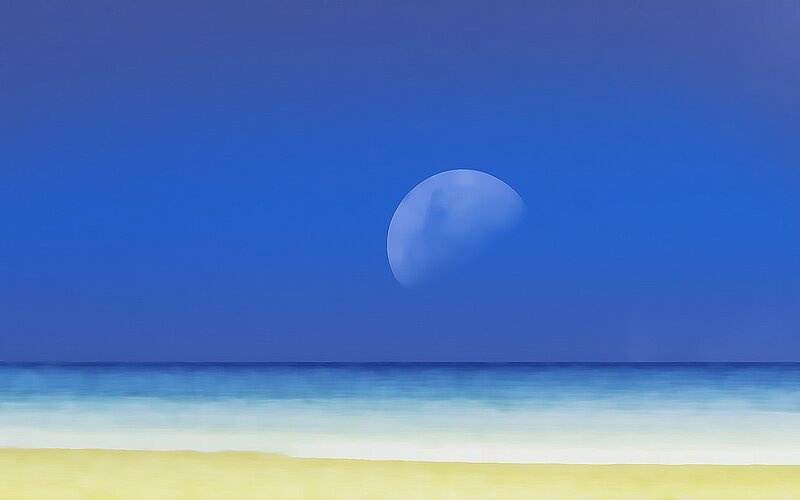 Moon over the ocean