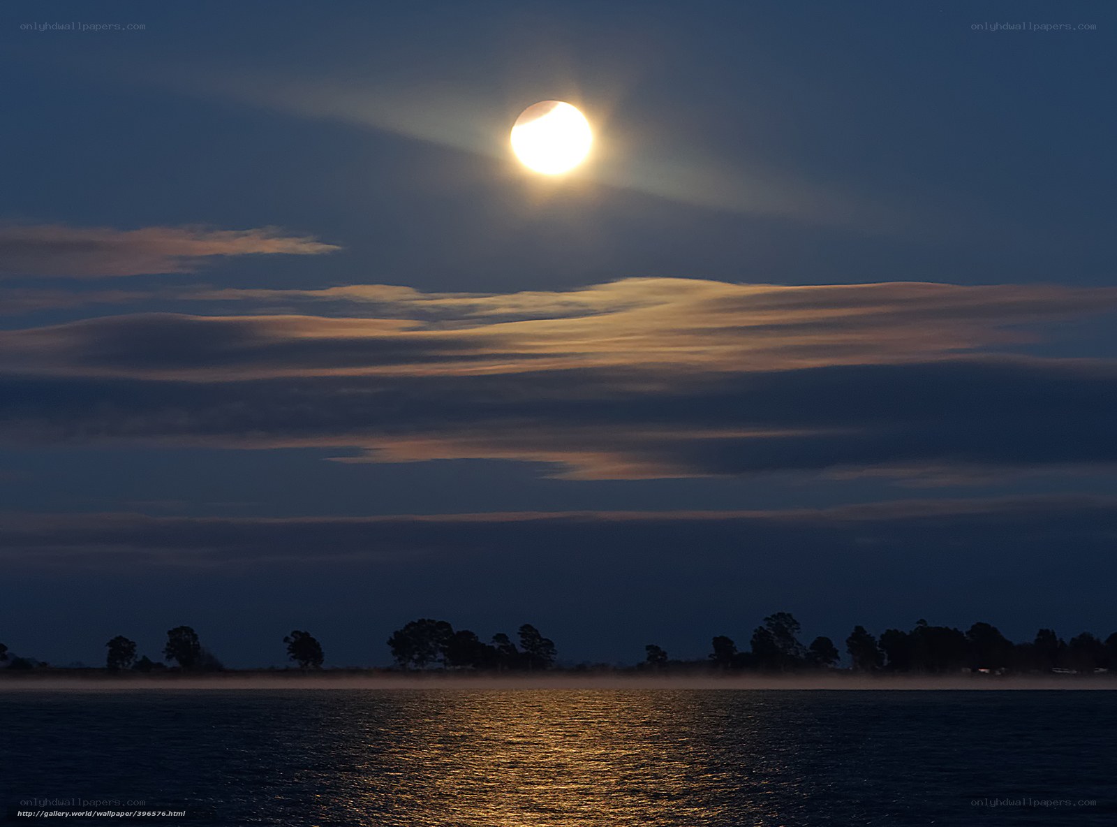 Moon over the water