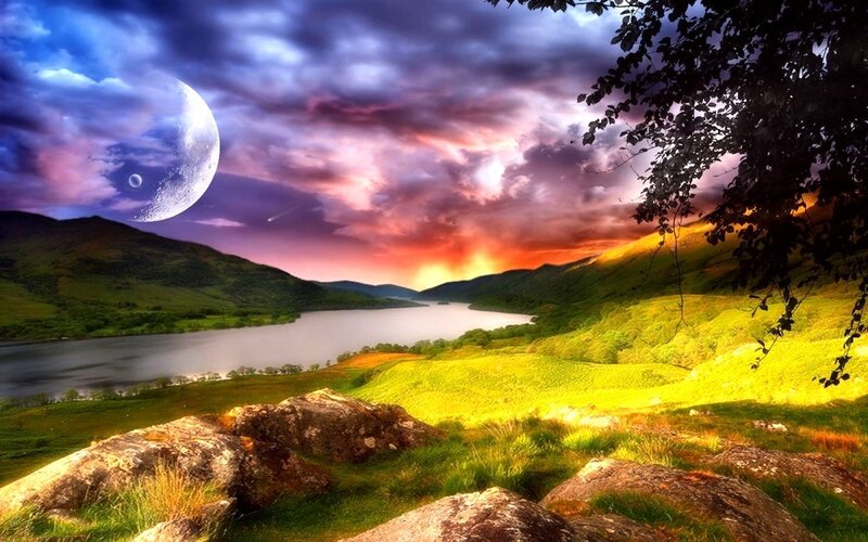 Moon over Valley Lake