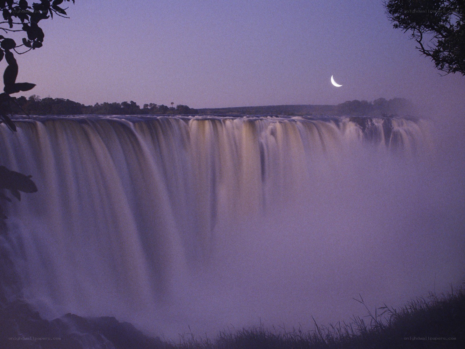 Moon over Victoria Falls