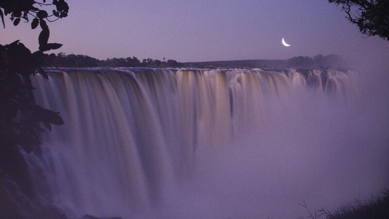 Moon over Victoria Falls