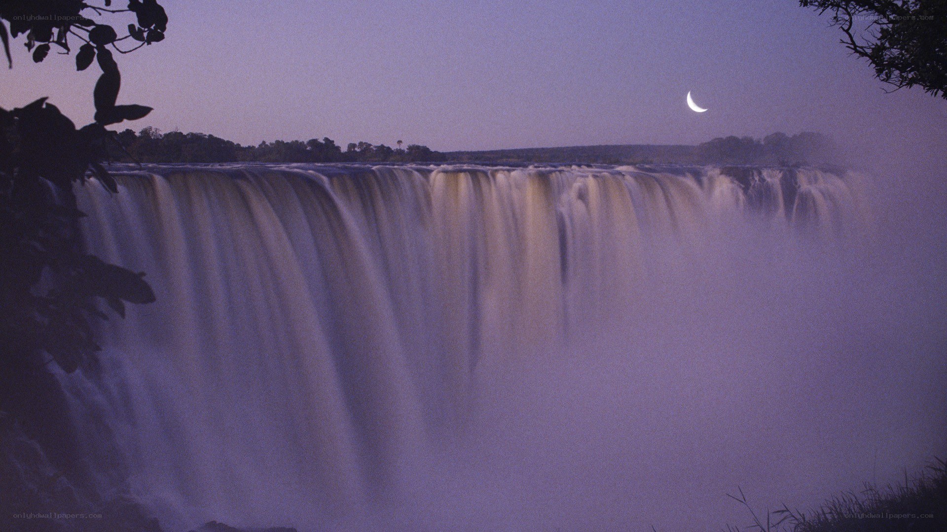 Moon over Victoria Falls