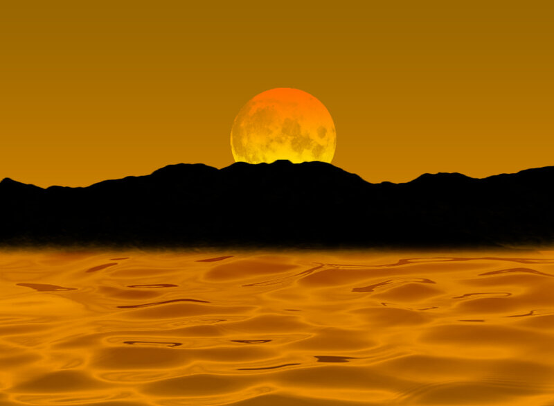 Moon over Water — Orange