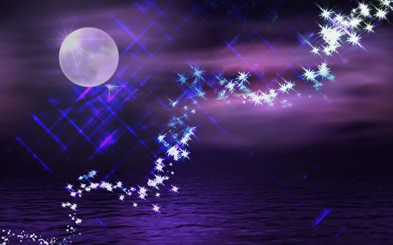 Moon over Water — Purple