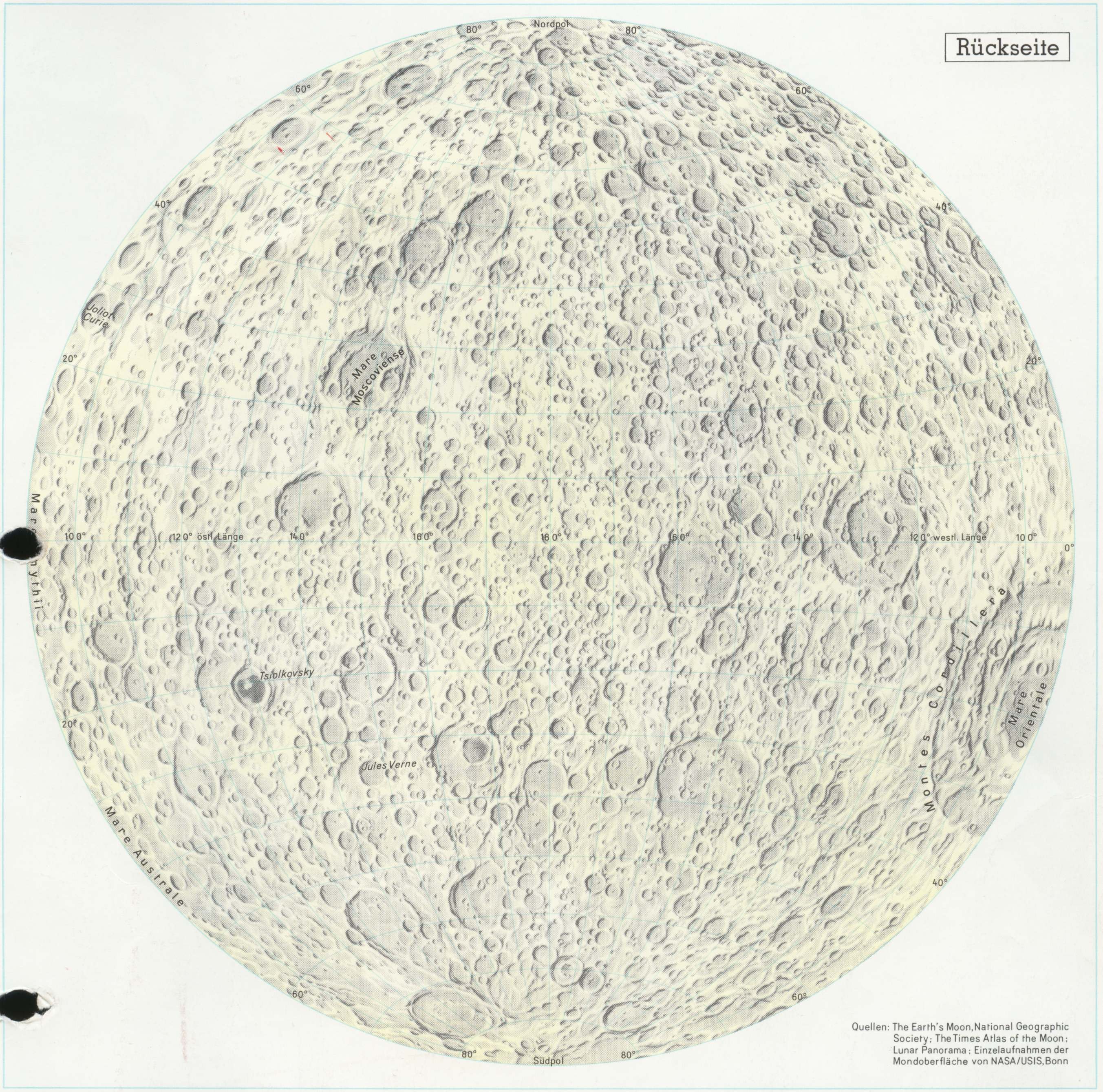 Moon's backside map