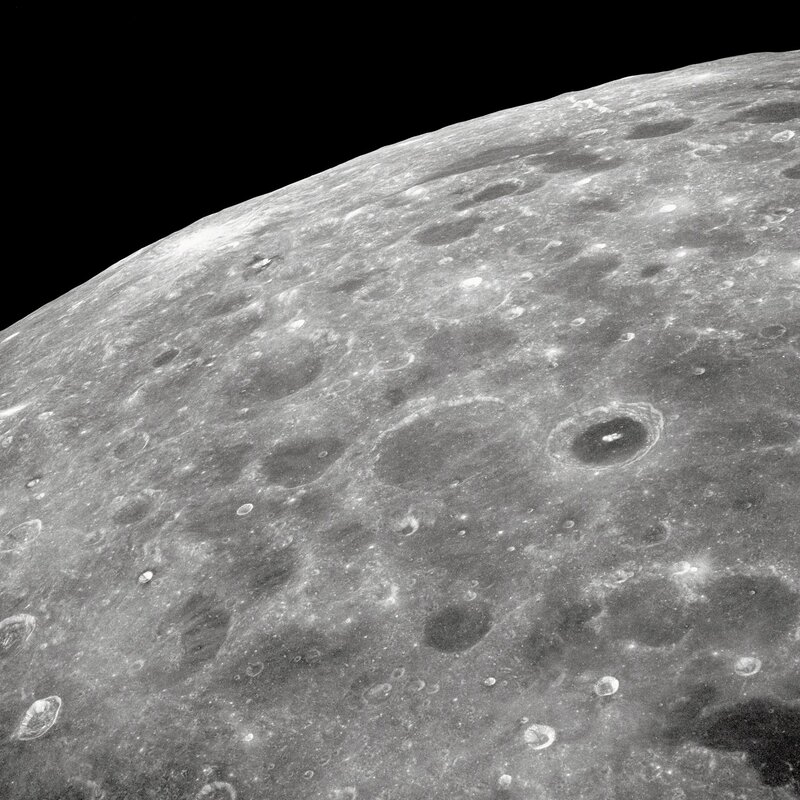 Moon's cratered surface