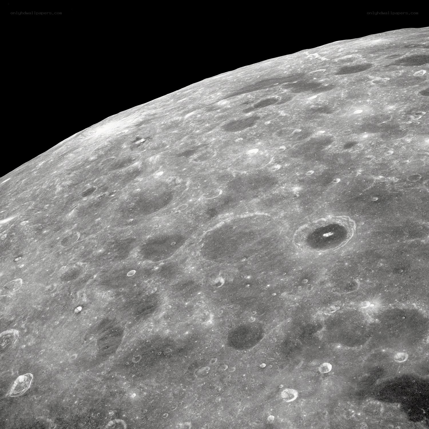 Moon's cratered surface