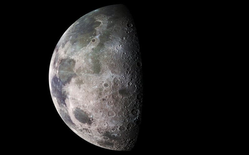 Moon surface close-up