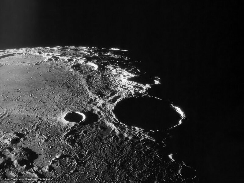 Moon surface from space