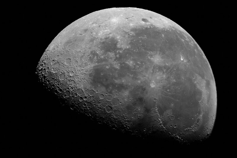 Moon Surface — Gray, Dramatic, Night, Photograph, Craters