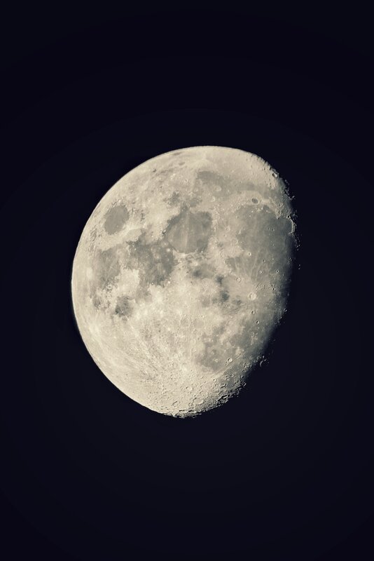 Moon Surface — Gray, Dramatic, Night