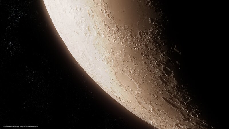 Moon surface in space