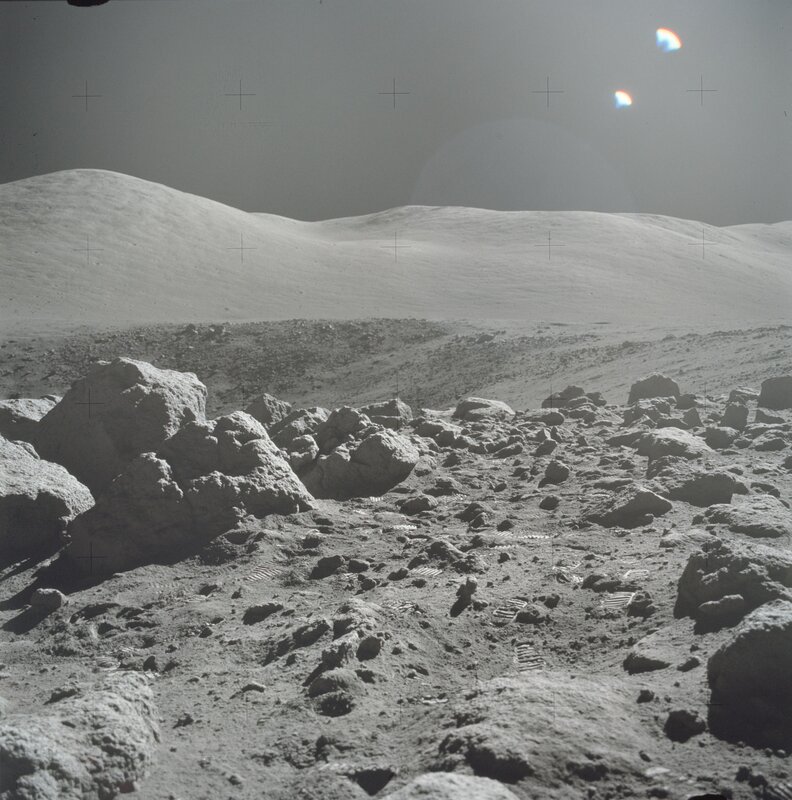 Moon surface landscape
