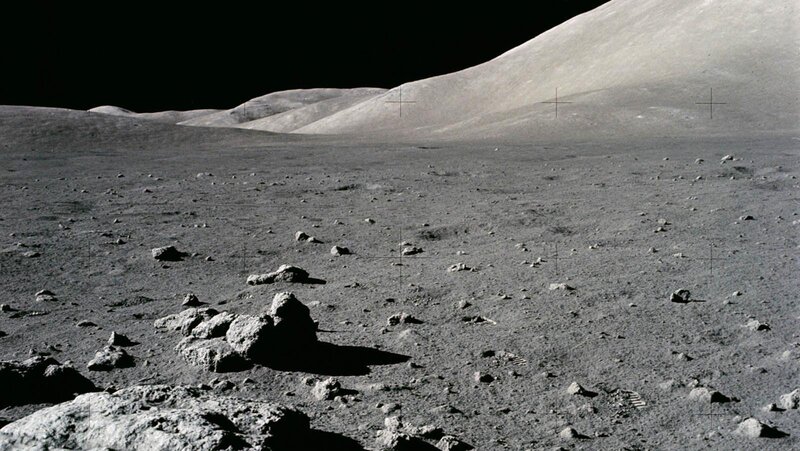 Moon surface landscape