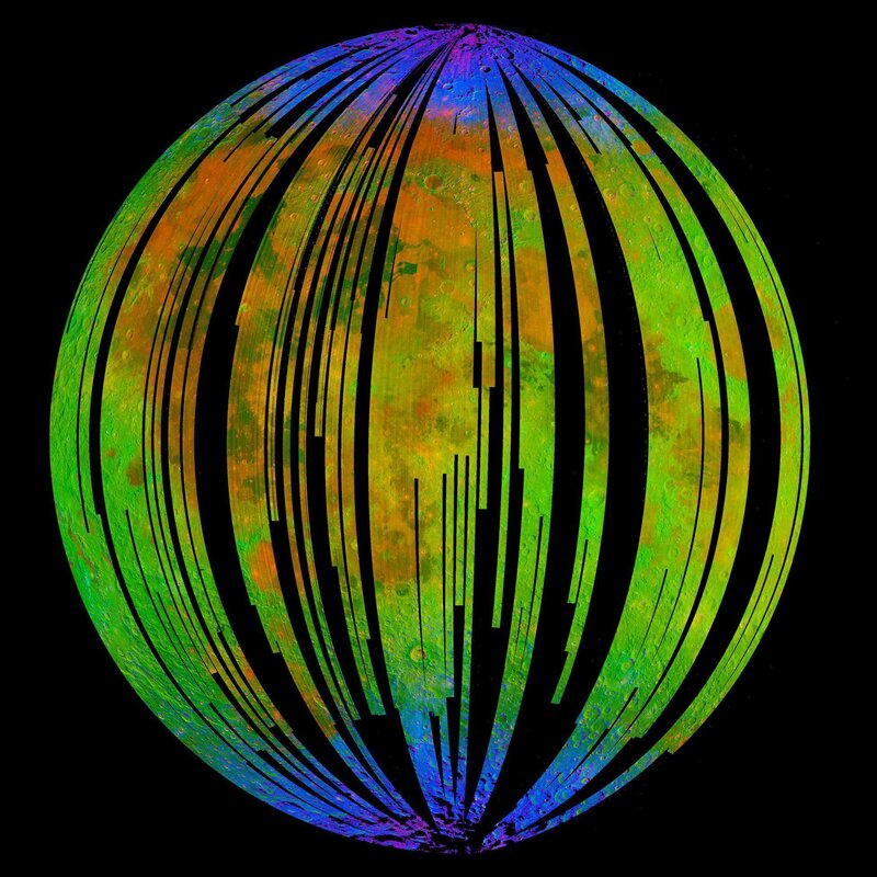 Moon surface map