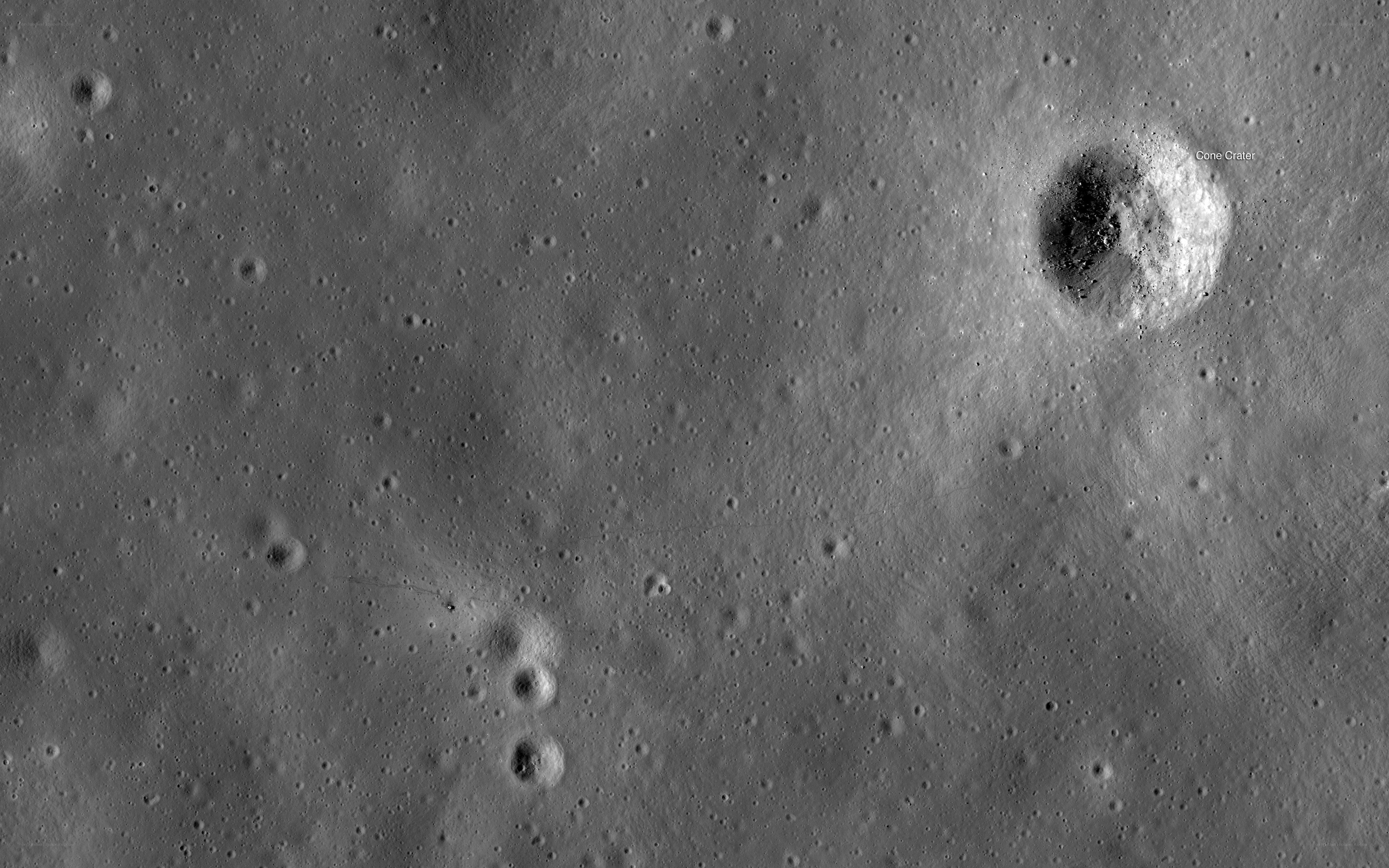 Moon surface with craters