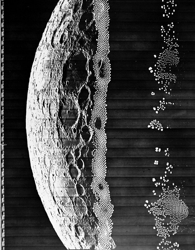 Moon surface with craters