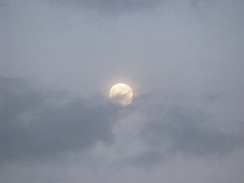Moon through clouds