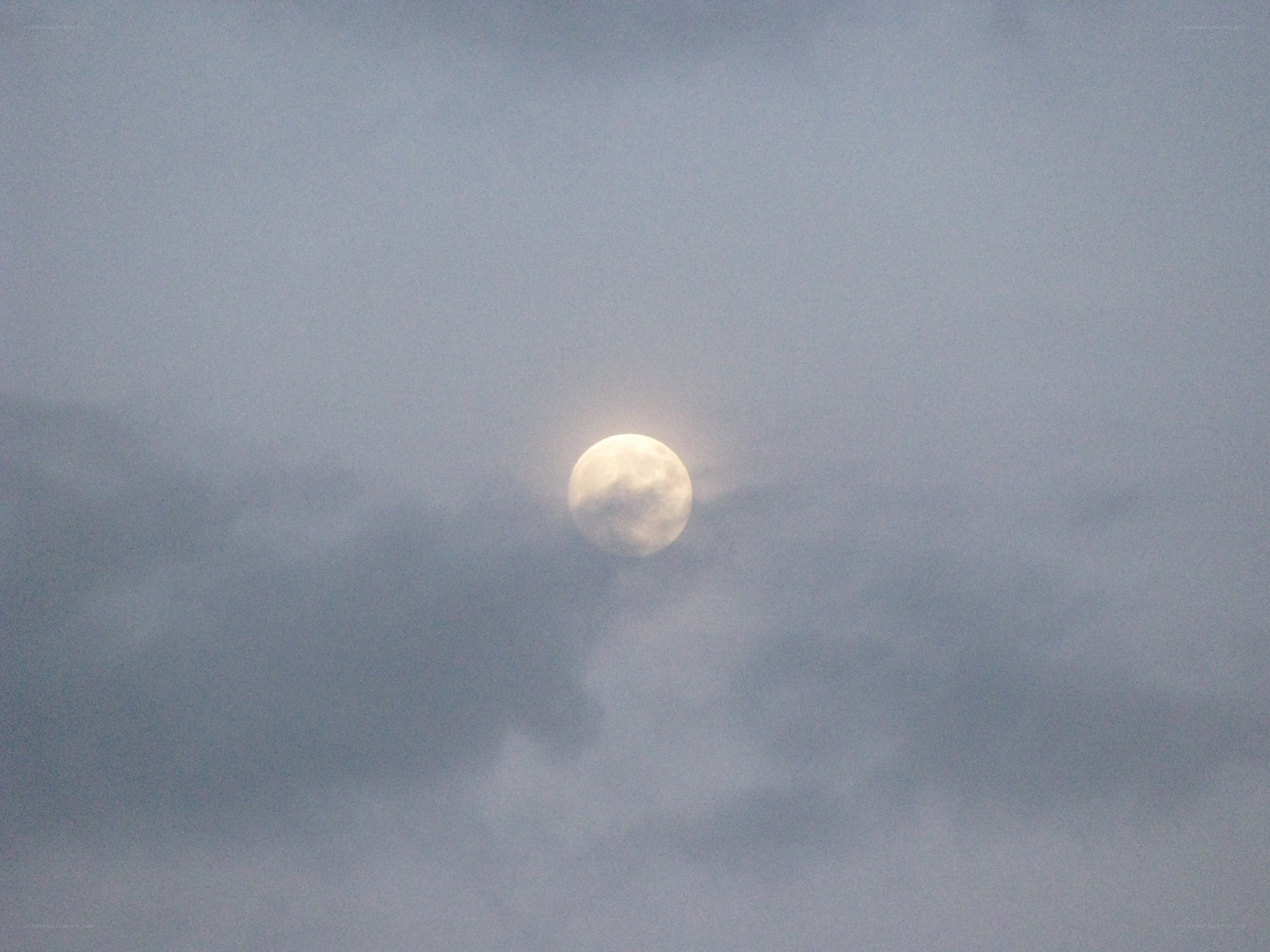 Moon through clouds