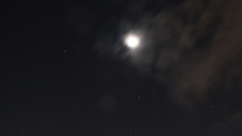 Moon Through Clouds — Black, Serene