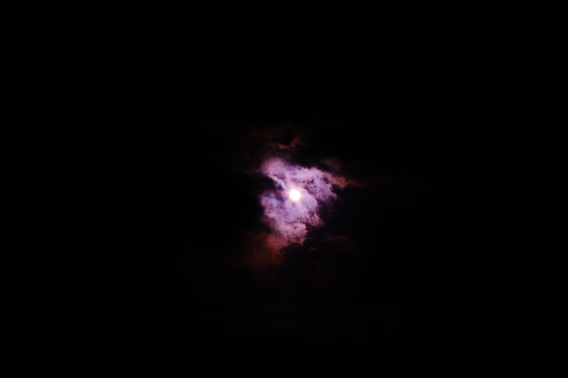 Moon Through Clouds — Black