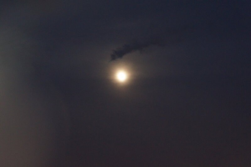 Moon Through Clouds — Gray, Dark