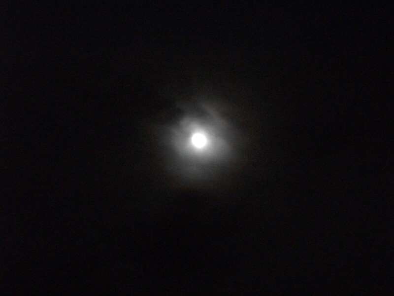 Moon through clouds