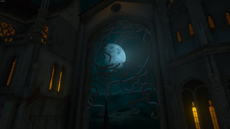 Moon Through Stained Glass