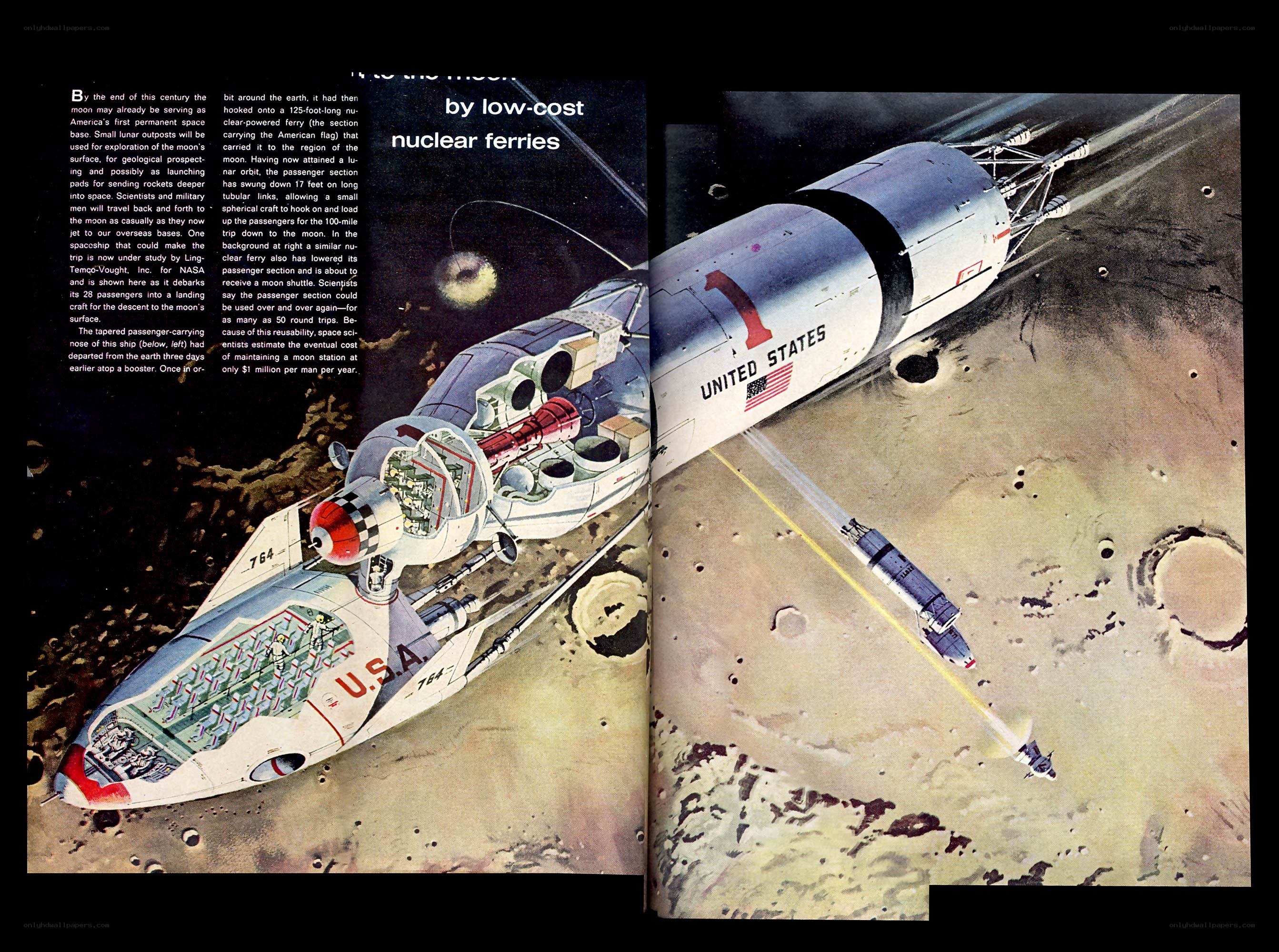 Moon travel concept art