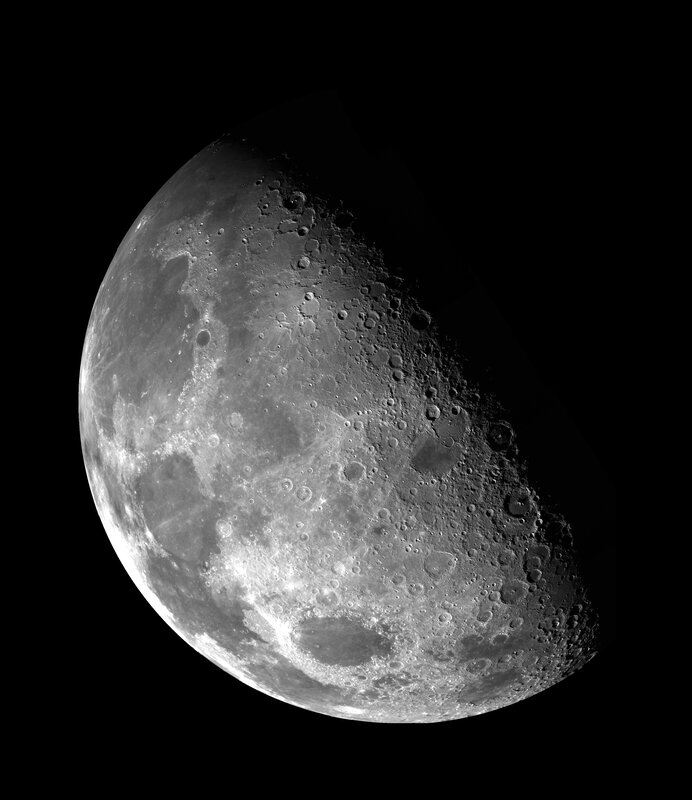 Moon with craters
