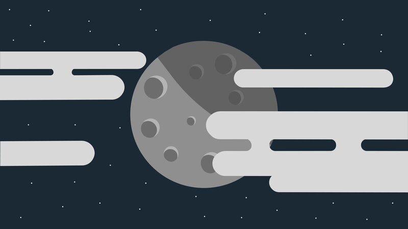 Moon with Craters — Gray