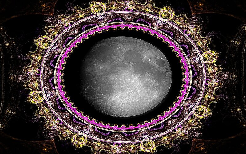 Moon with Fractal Ring