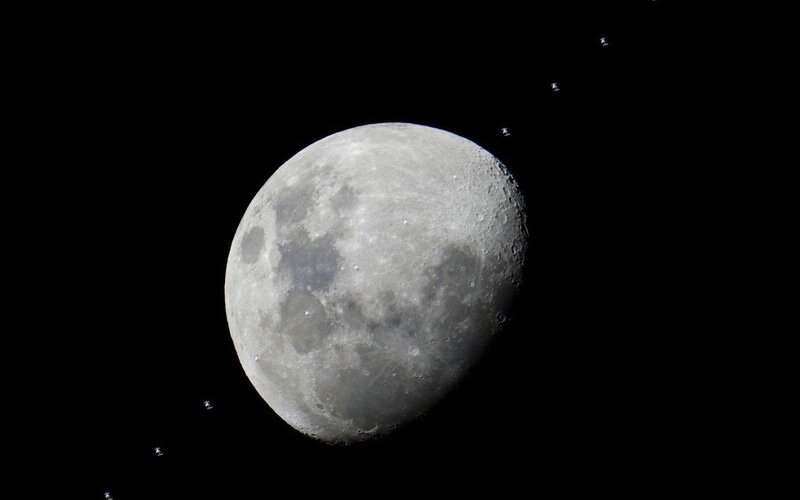 Moon with Satellites