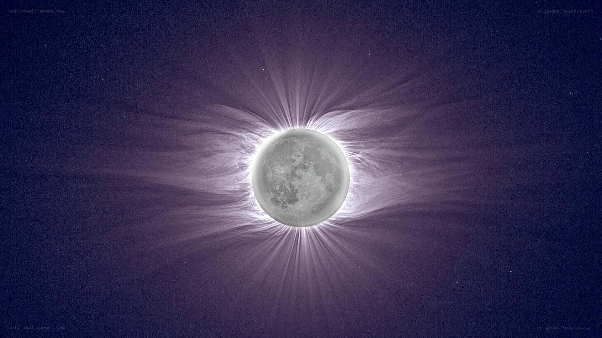 Moon with solar corona
