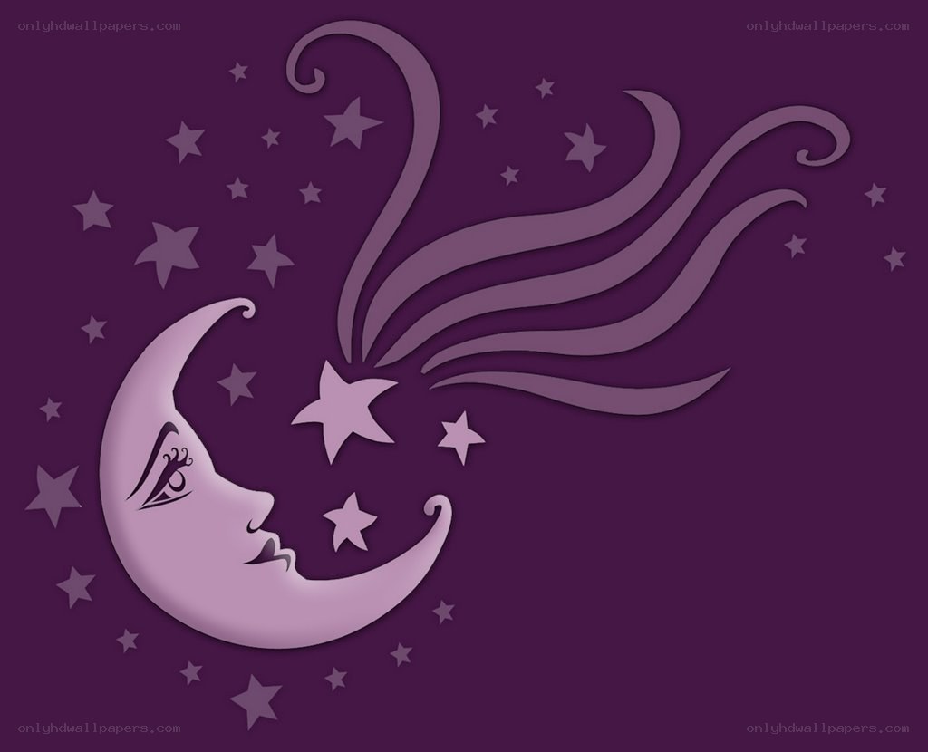 moon with stars and wind