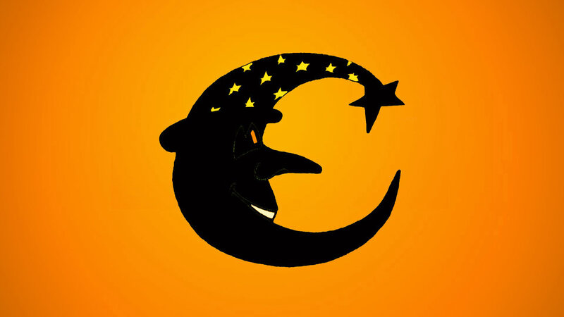 Moon with Stars — Orange