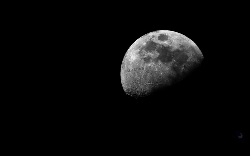 Moon with Text — Black