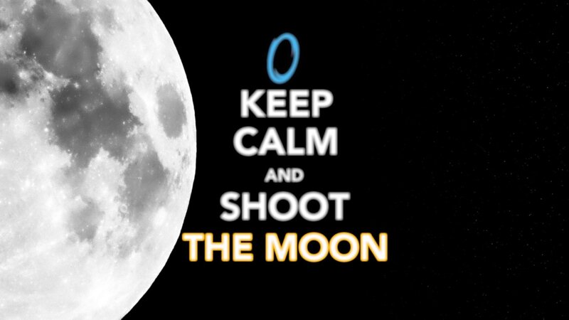 Moon with Text Overlay