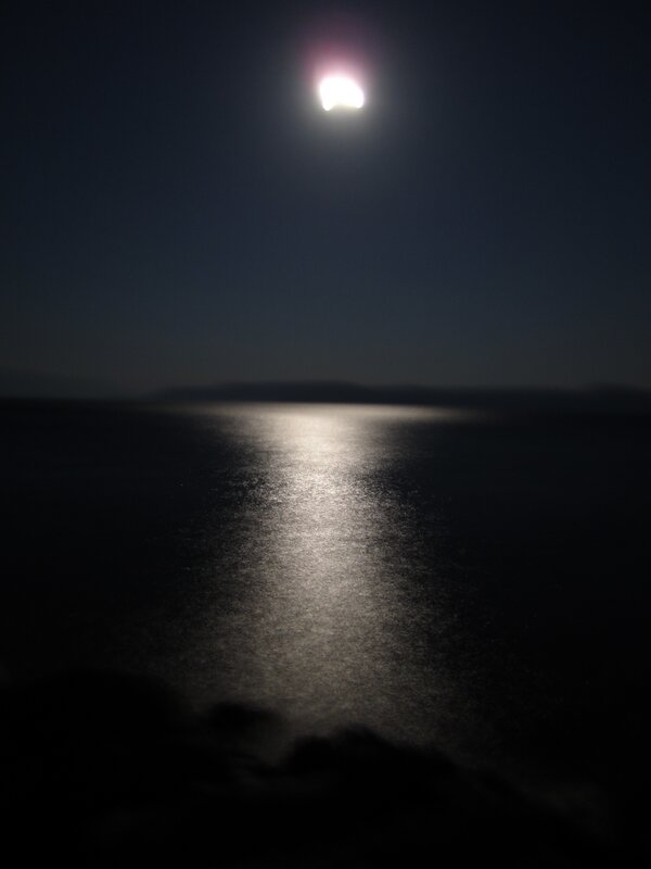 Moonlight over the sea
