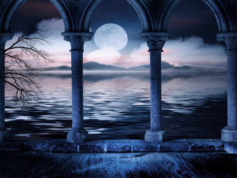 Moonlit Arches by Water